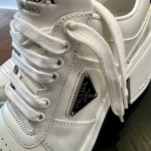 Excellent condition RARE Prada Downtown high heel sneakers. Size 38.5 - Picture 10 of 15